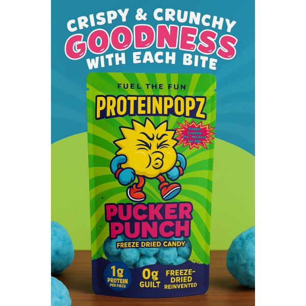 Pucker Punch - Warheadz Protein Popz Freeze Dried Candies